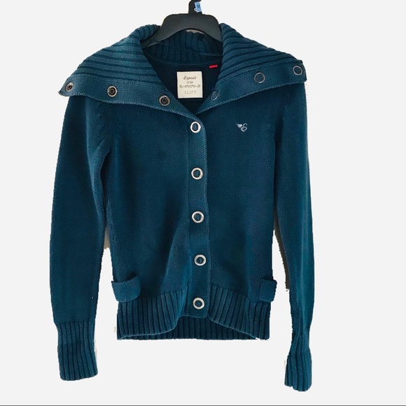 Esprit Vintage Mock Neck Cardigan Button Sweater - Picture 1 of 3